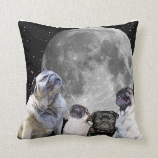 Vier Pug Moon Sierkussen 16 x 16 inch