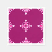 Vier punten Mandala - bleek roze en pruimen Servetten (Voorkant)