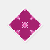 Vier punten Mandala - bleek roze en pruimen Servetten (Hoek)