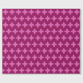 Vier punten Mandala Pattern, Bleek Roze en Plum Cadeaupapier (Vlak)
