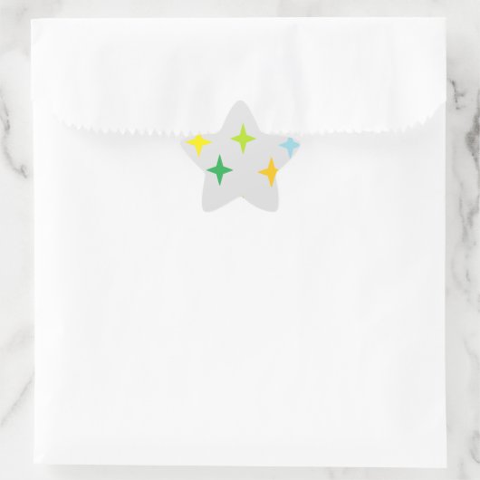 Vier puntsterren ster sticker (Tas)