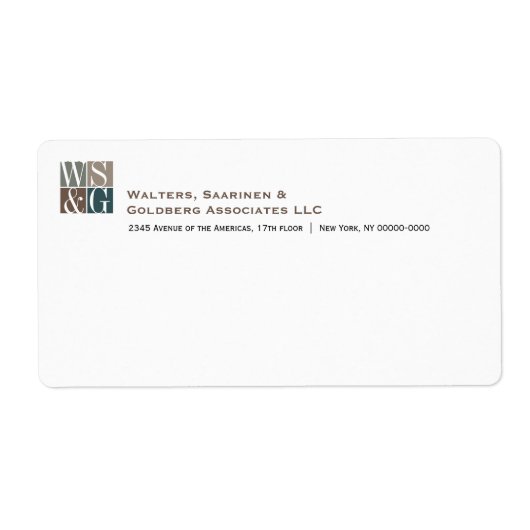 Vier rastermonogram Avery Label (Voorkant)