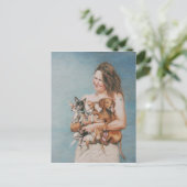 Vier redt het Briefkaart van de Kunst van de Dog (Staand voorkant)