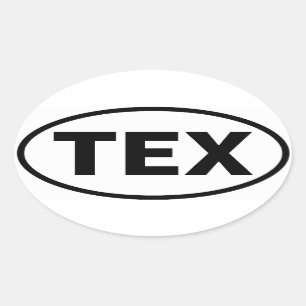 VIER regionale luchthaven Telluride "TEX" Ovale Sticker
