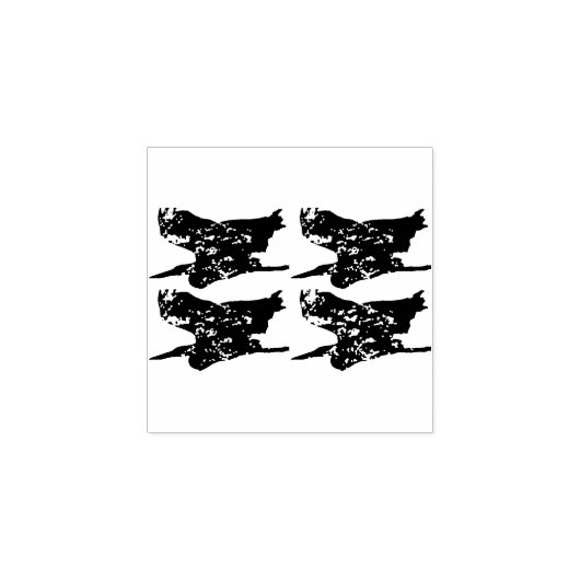 Vier reigers rubberstempel (Afrduk)