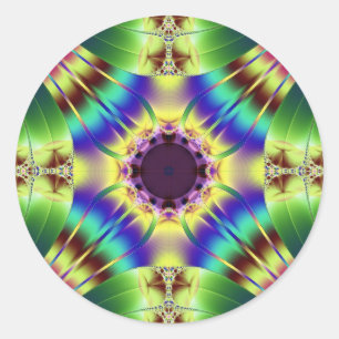 Vier richtingen ronde sticker