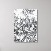 Vier riders van de Apocalyps - Albrecht Durer Canvas Afdruk (Voorkant)
