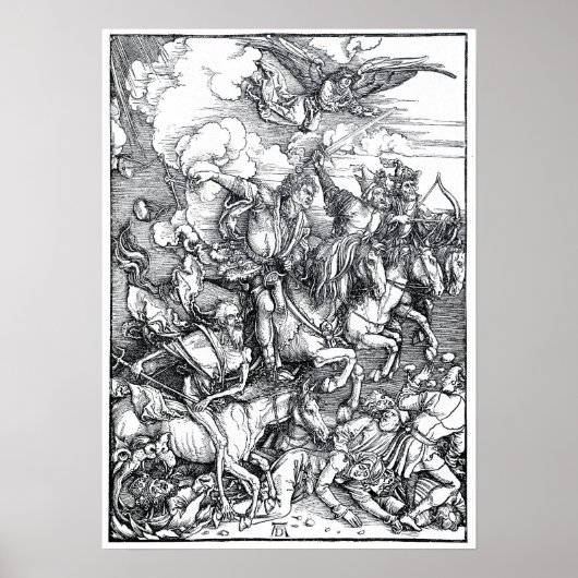 Vier riders van de Apocalyps - Albrecht Durer Poster (Voorkant)