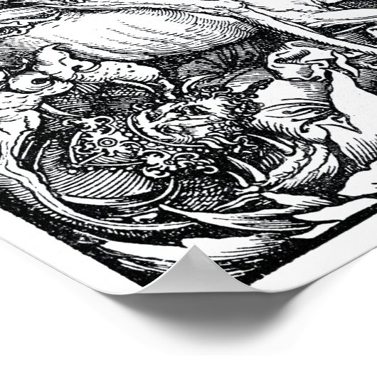 Vier riders van de Apocalyps - Albrecht Durer Poster (Hoek)