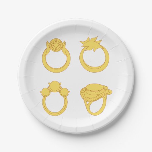 Vier ringen papieren bordje (Voorkant)