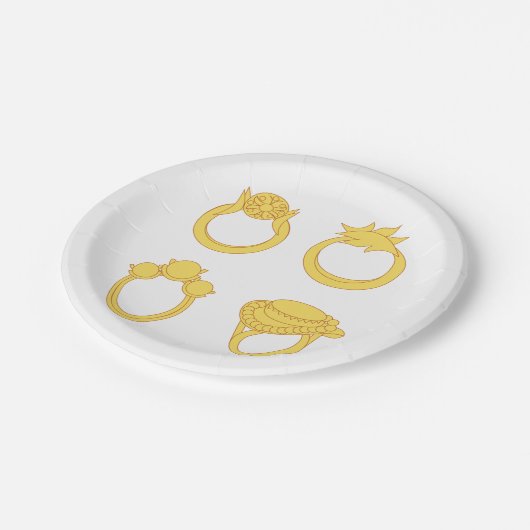 Vier ringen papieren bordje (Gekanteld)