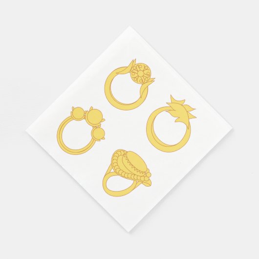 Vier ringen servet (Hoek)