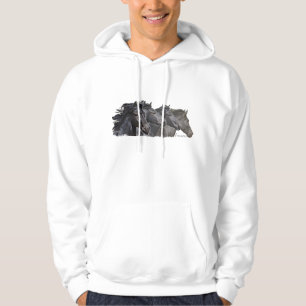 Vier ritsvriendelijke paarden hoodie