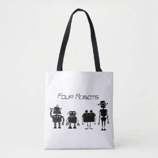 Vier robots tote bag