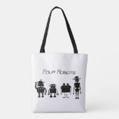 Vier robots tote bag (Achterkant)
