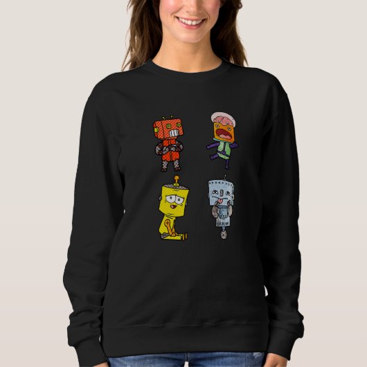 Vier robots trui (Voorkant)