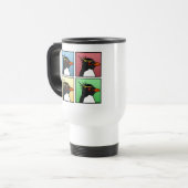 Vier Rockhopper-kleuren Reisbeker (Voorkant links)
