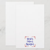 Vier Rode Bloemen God Heeft Het Gezegd! Briefpapier (Voorkant / Achterkant)