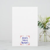 Vier Rode Bloemen God Heeft Het Gezegd! Briefpapier (Staand voorkant)