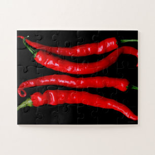 Vier Rode Chilies 11x14 30pc jpcna Legpuzzel