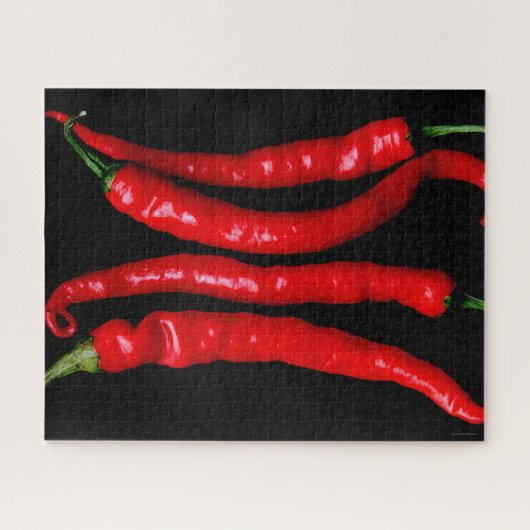 Vier Rode Chilies 16x20 520pc jpcnm Legpuzzel (Horizontaal)