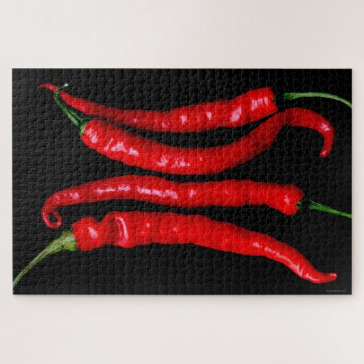 Vier Rode Chilies 20x30 1014pc jpcna Legpuzzel (Horizontaal)