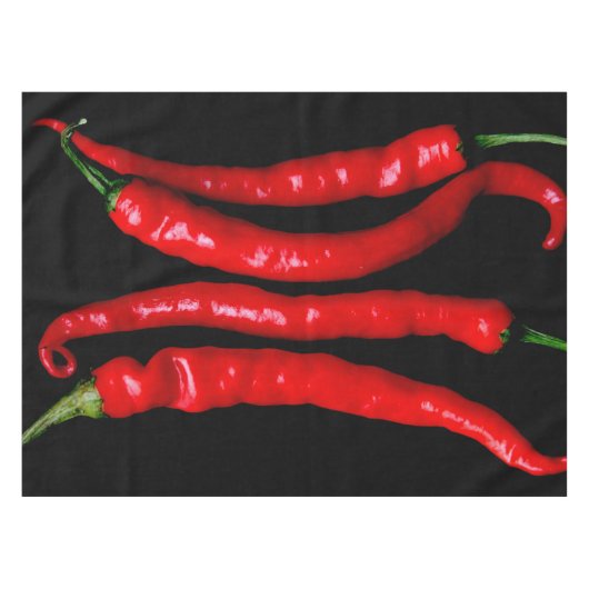 Vier rode Chilies 50x72 tccnm Tafelkleed (Voorkant (Horizontaal))