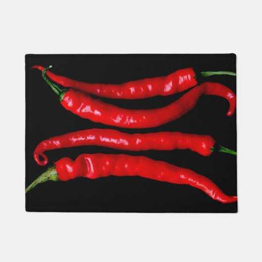 Vier rode Chilies dmcnm Deurmat (Voorkant)