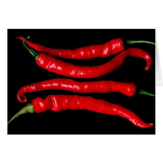 Vier rode Chilies gccna (Voorkant Horizontaal)