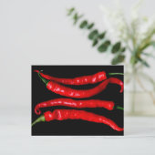 Vier rode Chilies pccna Briefkaart (Staand voorkant)