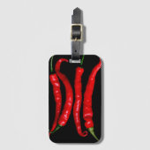 Vier rode Chili's voor LTCNA Bagagelabel (Voorkant (verticaal))