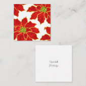 Vier Rode Goud Aquarel Poinsettia's Briefkaart (Voorkant / Achterkant)