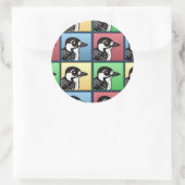 Vier rode kakkerverkenner ronde sticker (Tas)