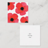 Vier rode papavers notitiekaartje (Voorkant / Achterkant)