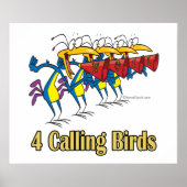 vier roemeense vogels vierde kerstdag poster (Voorkant)