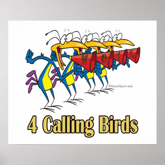 vier roemeense vogels vierde kerstdag poster (Voorkant)