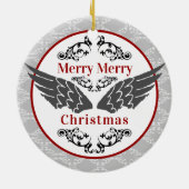 Vier roepende vogels - Aangepast jaar Keramisch Ornament (Achterkant)