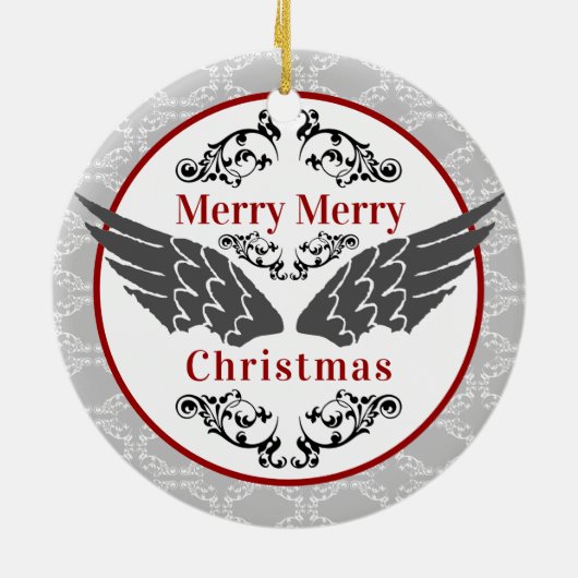 Vier roepende vogels - Aangepast jaar Keramisch Ornament (Achterkant)