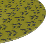 Vier roepende vogels knippen stencil-style 4 uit snijplank (Hoek)