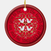 Vier roerende vogels keramisch ornament (Achterkant)