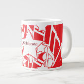 Vier Rood Decoratie Grote Koffiekop (Voorkant rechts)