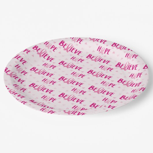 Vier roze evenement papieren bordje (Gekanteld)