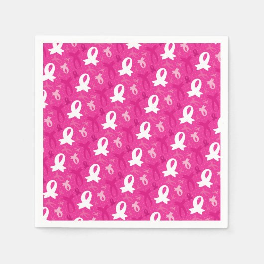 Vier roze evenement servetten (Voorkant)