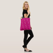 Vier roze evenement tote bag (Op model)