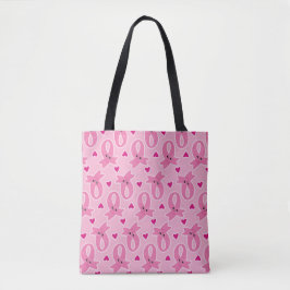 Vier roze evenement tote bag