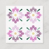 Vier roze florale vormen Enclosure Kaart (Voorkant)