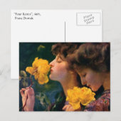 Vier Rozen van Franz Dvorak Briefkaart (Voorkant / Achterkant)