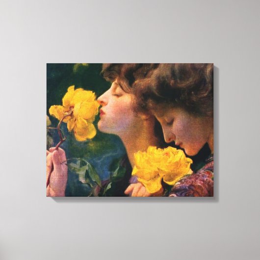 Vier Rozen van Franz Dvorak Canvas Afdruk (Voorkant)