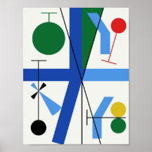 Vier ruimtes Geometrische kunst Canvas Afdrukken