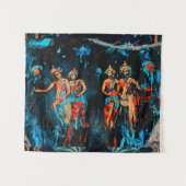 Vier ruimtevaartdansers Kunst Wandkleed (Voorkant (horizontaal))